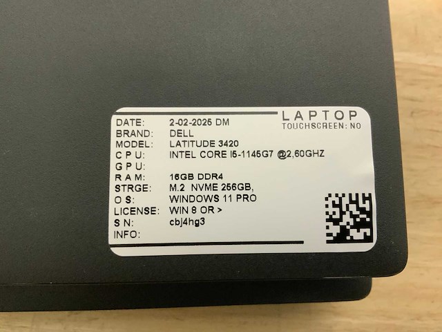 Dell latitude 3420(i5-gen11) laptop (2x) - afbeelding 5 van  6