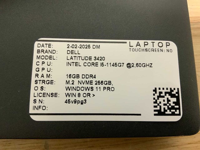 Dell latitude 3420(i5-gen11) laptop (2x) - afbeelding 6 van  6