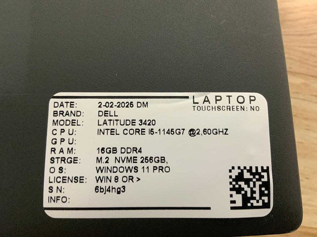 Dell latitude 3420(i5-gen11) laptop (2x) - afbeelding 5 van  6