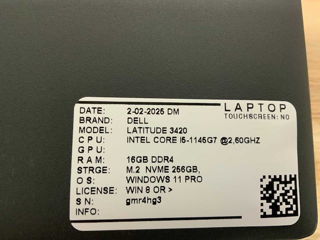 Dell latitude 3420(i5-gen11) laptop (2x) - afbeelding 5 van  6