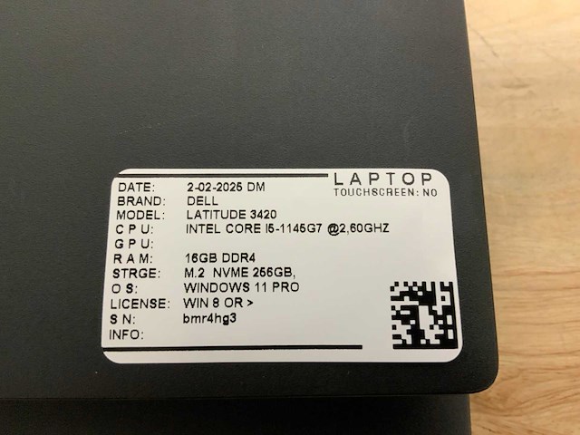Dell latitude 3420(i5-gen11) laptop (2x) - afbeelding 6 van  6