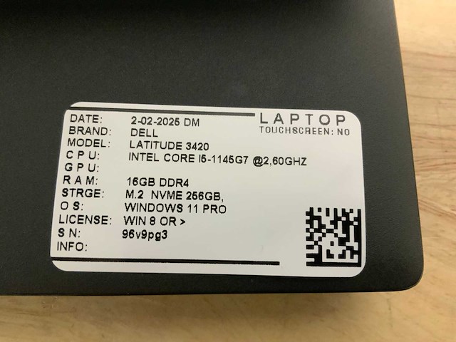 Dell latitude 3420(i5-gen11) laptop (2x) - afbeelding 5 van  6