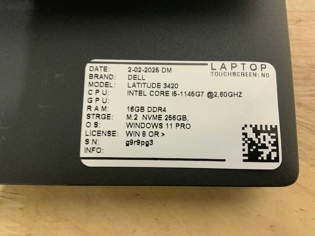 Dell latitude 3420(i5-gen11) laptop (2x) - afbeelding 5 van  6