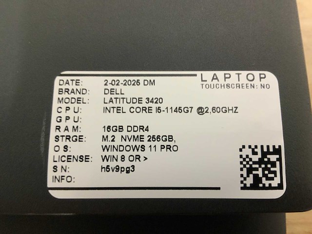 Dell latitude 3420(i5-gen11) laptop (2x) - afbeelding 6 van  6