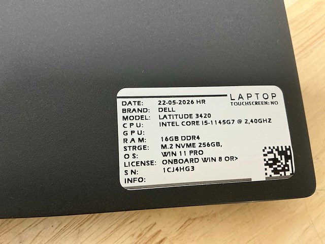 Dell latitude 3420(i5-gen11) laptop (2x) - afbeelding 9 van  9
