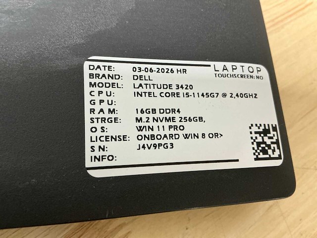 Dell latitude 3420(i5-gen11) laptop (2x) - afbeelding 9 van  9