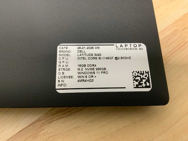 Dell latitude 3420(i5-gen11) laptop - afbeelding 7 van  7