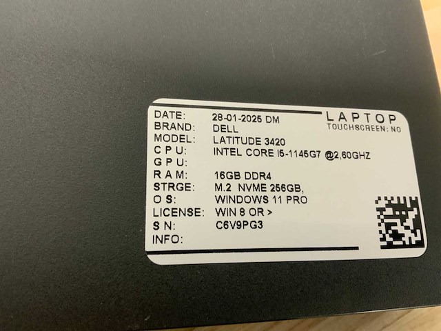 Dell latitude 3420(i5-gen11) laptop - afbeelding 7 van  7