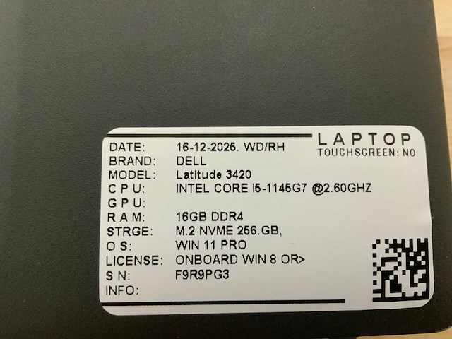 Dell latitude 3420(i5-gen11) laptop - afbeelding 7 van  7