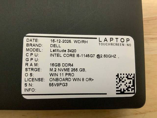 Dell latitude 3420(i5-gen11) laptop - afbeelding 7 van  7