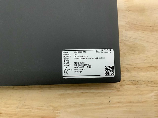 Dell latitude 3420(i5-gen11) laptop - afbeelding 7 van  7