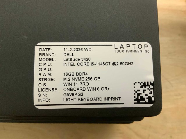 Dell latitude 3420(i5-gen11) laptop - afbeelding 6 van  6