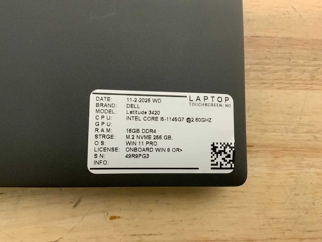 Dell latitude 3420(i5-gen11) laptop - afbeelding 7 van  7