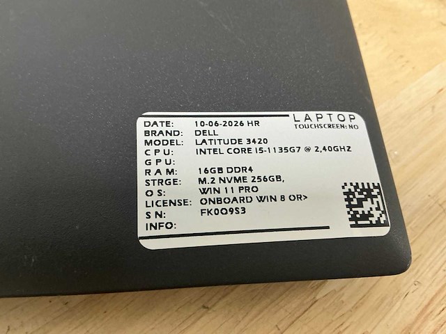 Dell latitude 3420(i5-gen11) laptop - afbeelding 7 van  7