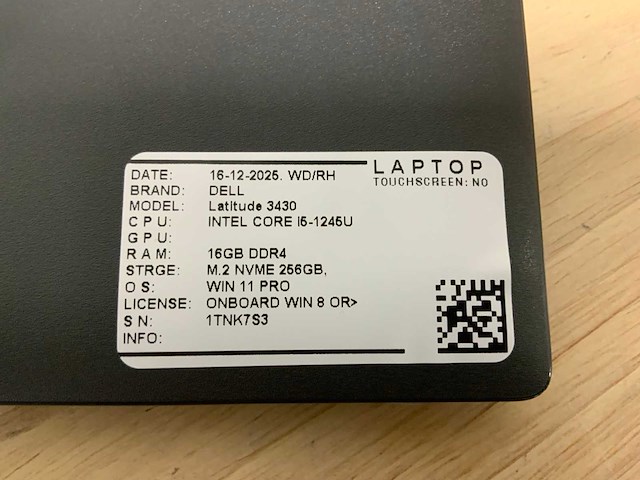 Dell latitude 3430(i5-gen12) laptop - afbeelding 7 van  7