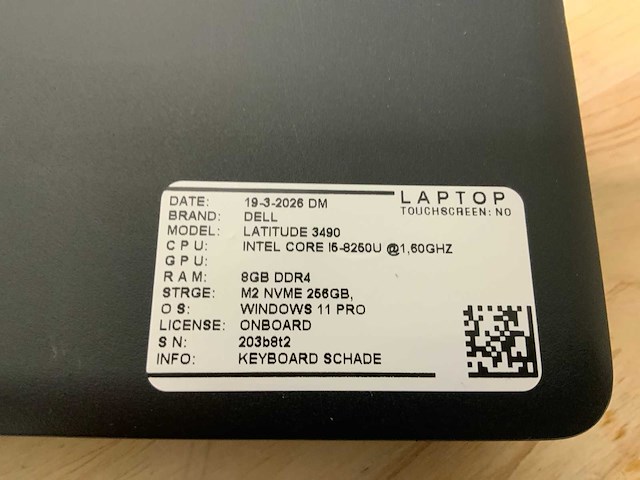 Dell latitude 3490 laptop (4x) - afbeelding 11 van  11