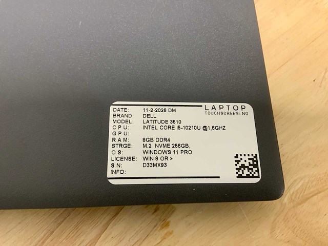 Dell latitude 3510 laptop - afbeelding 6 van  6