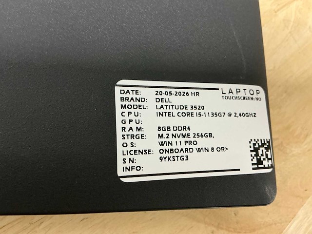 Dell latitude 3520 laptop - afbeelding 7 van  8