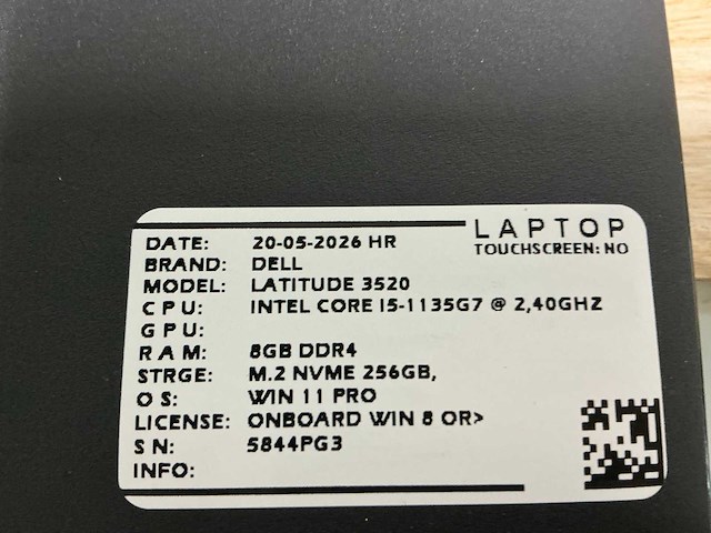 Dell latitude 3520 laptop - afbeelding 7 van  7