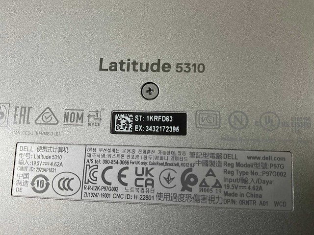 Dell latitude 5310 13.3”, core(tm) i7 10th gen, 16 gb ram, 256 gb nvme laptop - afbeelding 6 van  6