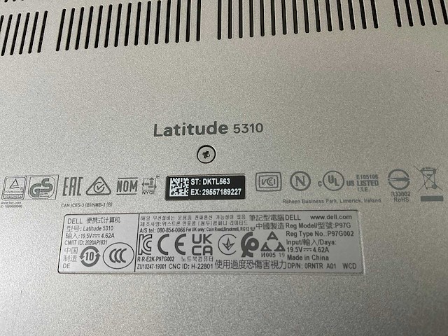 Dell latitude 5310 13.3”, core(tm) i7 10th gen, 16 gb ram, 256 gb nvme laptop - afbeelding 7 van  7