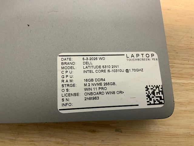 Dell latitude 5310 2in1 laptop (2x) - afbeelding 4 van  5