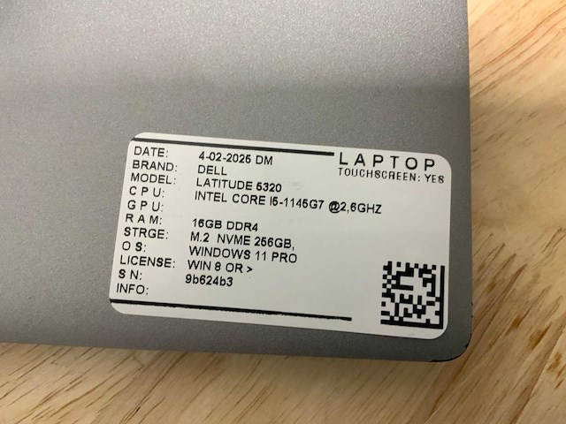 Dell latitude 5320 laptop (2x) - afbeelding 9 van  9