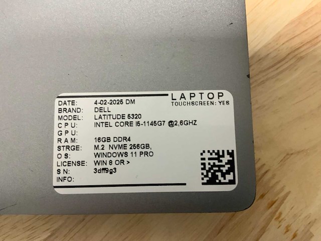 Dell latitude 5320 laptop (2x) - afbeelding 8 van  9