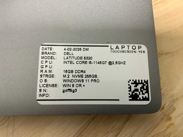 Dell latitude 5320 laptop (2x) - afbeelding 8 van  8