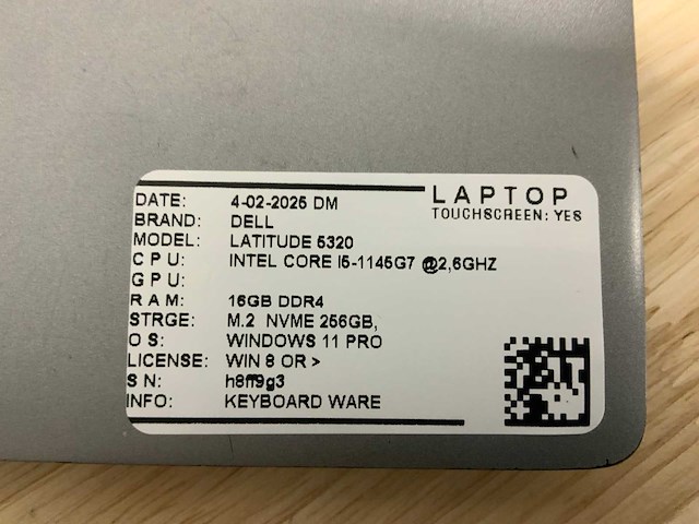 Dell latitude 5320 laptop (2x) - afbeelding 10 van  10