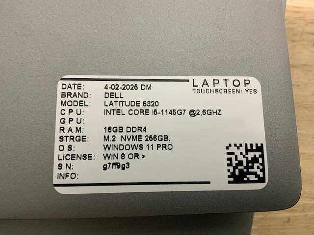 Dell latitude 5320 laptop (2x) - afbeelding 8 van  9