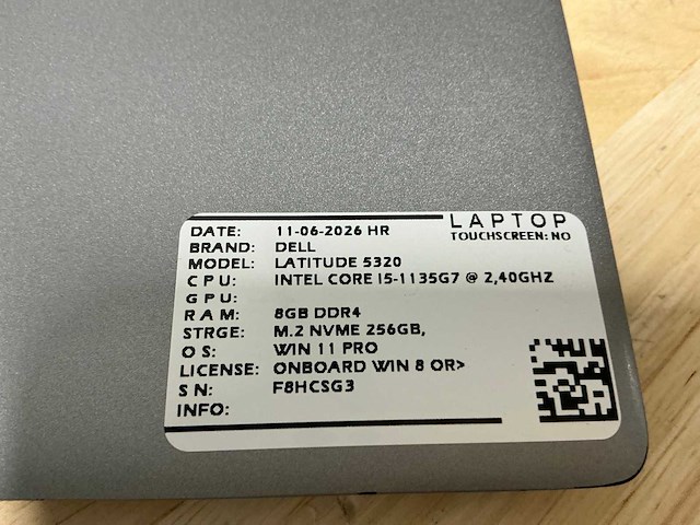 Dell latitude 5320 laptop (2x) - afbeelding 8 van  9