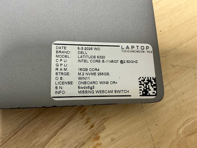Dell latitude 5320 laptop (2x) - afbeelding 9 van  10