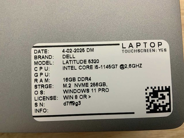 Dell latitude 5320 laptop (4x) - afbeelding 2 van  11