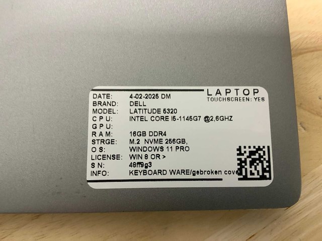 Dell latitude 5320 laptop (4x) - afbeelding 11 van  11