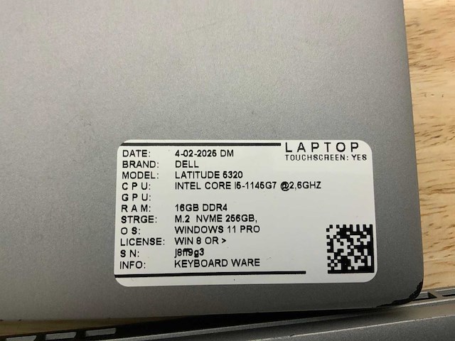 Dell latitude 5320 laptop (4x) - afbeelding 4 van  14