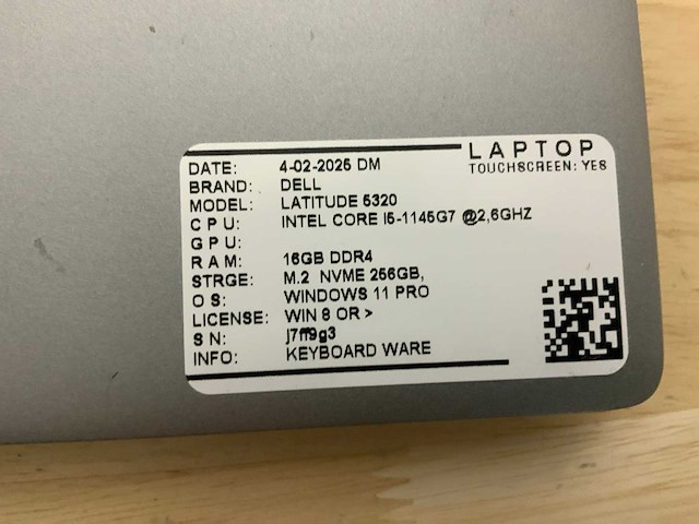 Dell latitude 5320 laptop (4x) - afbeelding 5 van  14