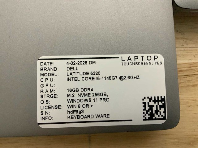 Dell latitude 5320 laptop (4x) - afbeelding 6 van  14