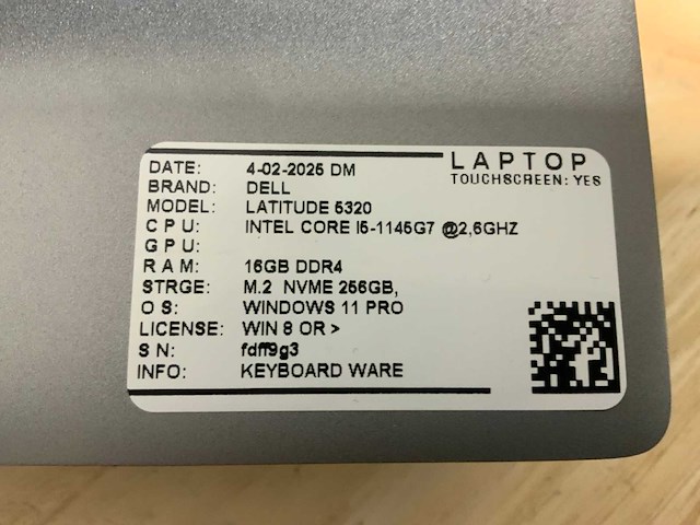 Dell latitude 5320 laptop (4x) - afbeelding 2 van  13