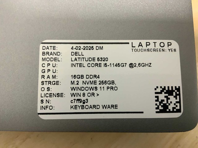 Dell latitude 5320 laptop (4x) - afbeelding 4 van  13