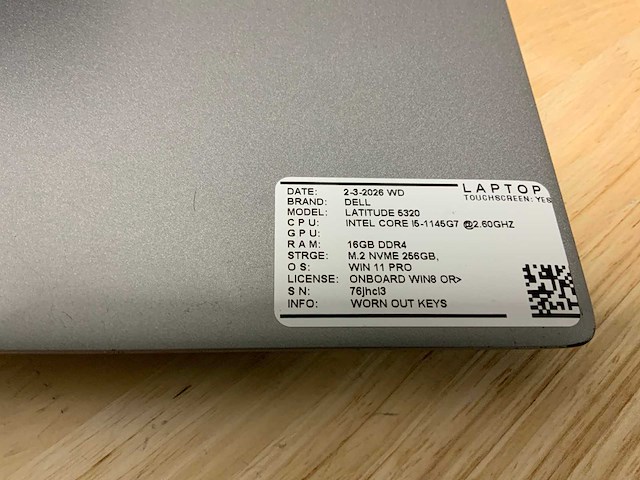 Dell latitude 5320 laptop (5x) - afbeelding 8 van  10