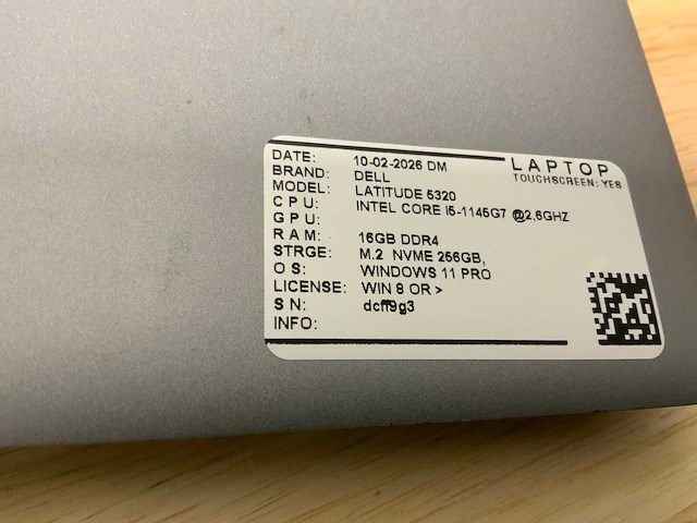 Dell latitude 5320 laptop - afbeelding 8 van  9