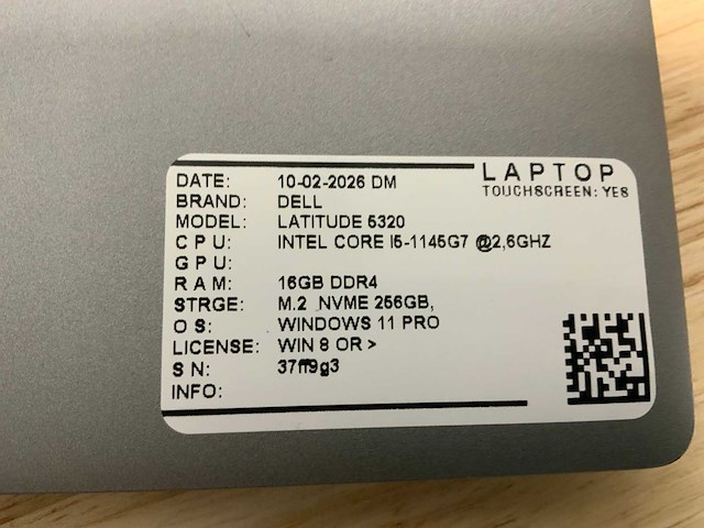 Dell latitude 5320 laptop - afbeelding 7 van  7