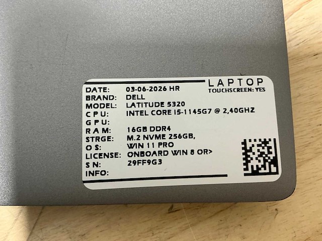 Dell latitude 5320 laptop - afbeelding 8 van  8