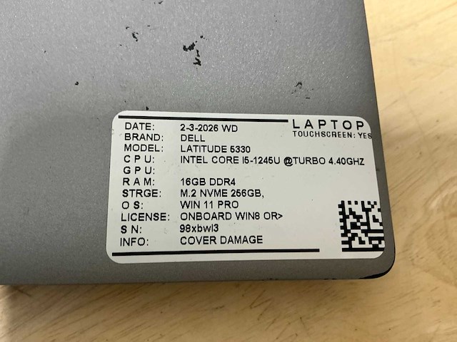 Dell latitude 5330 (i5-gen12) laptop - afbeelding 9 van  9