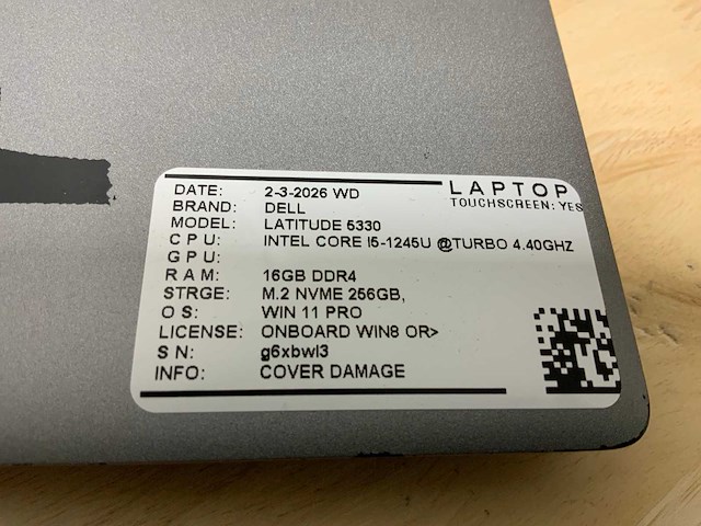 Dell latitude 5330 (i5-gen12) laptop - afbeelding 2 van  9