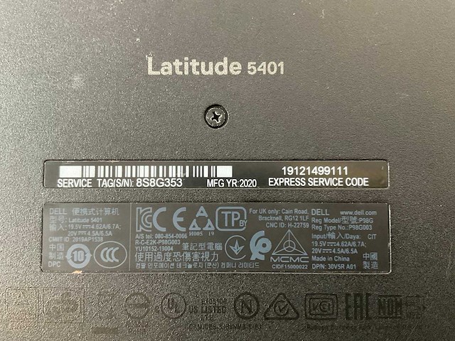 Dell latitude 5401 14”, core(tm) i7 9th gen, 16 gb ram, 512 gb ssd laptop - afbeelding 7 van  7