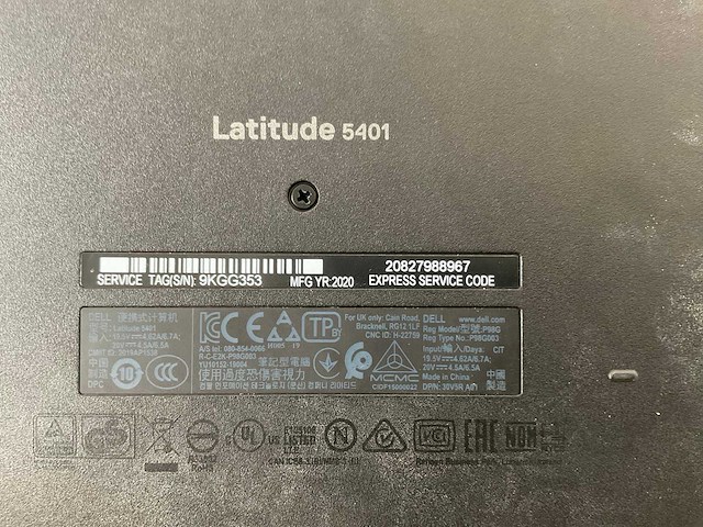 Dell latitude 5401 14”, core(tm) i7 9th gen, 16 gb ram, 512 gb ssd laptop - afbeelding 7 van  7