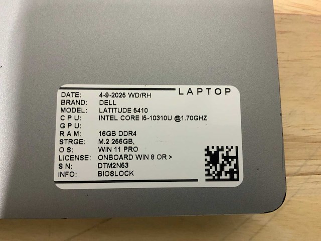 Dell latitude 5410 laptop (2x) - afbeelding 9 van  9