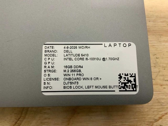 Dell latitude 5410 laptop (2x) - afbeelding 7 van  9